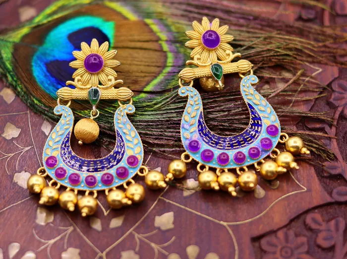 Earrings TRIBAL ORNAMENTS 925 sterling silver handmade vintage customized design stud earrings drop dangle wedding party jewelry tribal jewelry for girls s647
