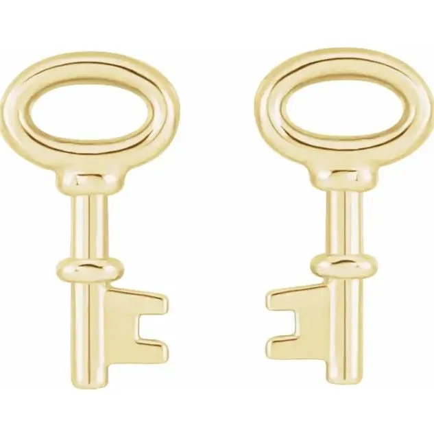 Fire Brilliance Petite Key Earrings Earrings