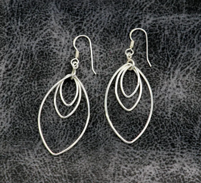 Pure 925 sterling silver handmade eclipse style elegant plain trendy fancy hoop earring drop dangle geometric earring gift to her ear712 TRIBAL ORNAMENTS Earrings Pure 925 sterling silver handmade eclipse style elegant plain trendy fancy hoop earring drop dangle geometric earring gift to her ear712 TRIBAL ORNAMENTS Earrings