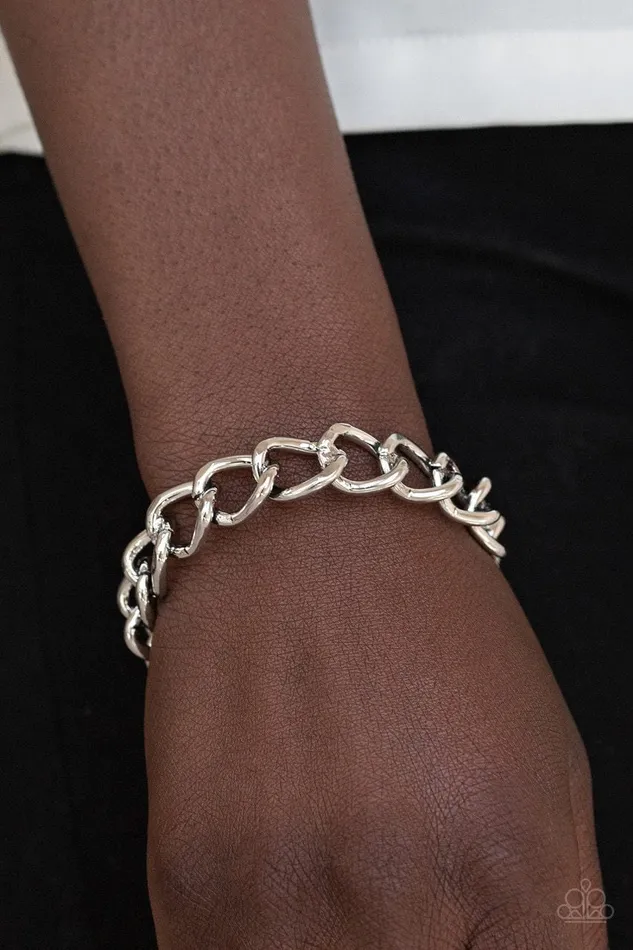 Bracelets Paparazzi Bracelet CHAINge of Scene Silver Paparazzi Jewelry
