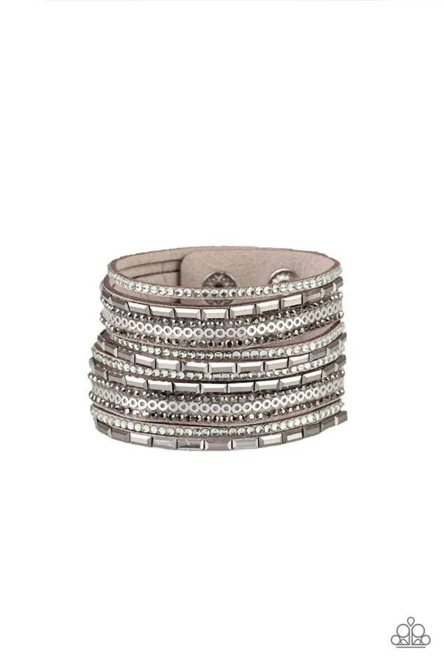 Bracelets Paparazzi Jewelry Paparazzi Bracelet A WaitandSEQUIN Attitude Silver Bracelets Paparazzi Jewelry Paparazzi Bracelet A WaitandSEQUIN Attitude Silver