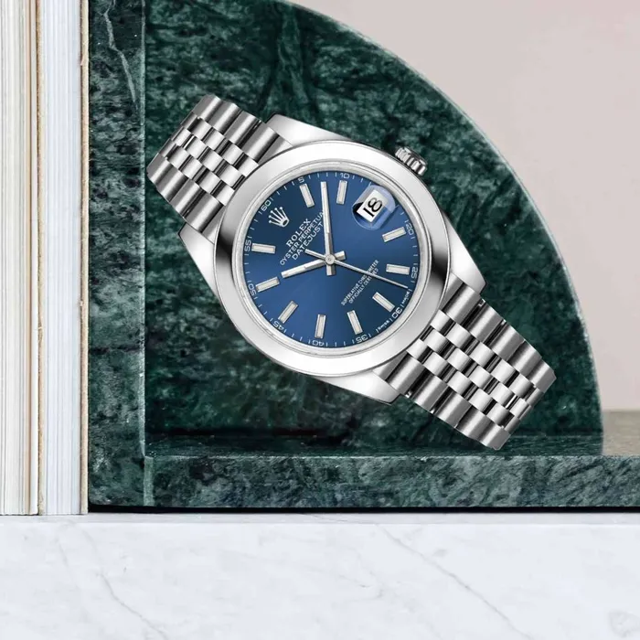 Bracelets Rolex Datejust 41mm Ref 1263000002 Blue Dial Stainless Steel Jubilee Bracelet Mens Watch Rolex
