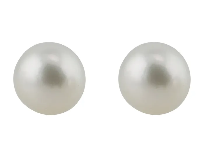 CJ Charles Jewelers 18k White Gold South Sea Pearl Earrings Earrings