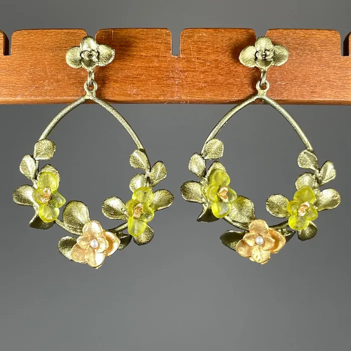 Earrings Desert Flower Oval Post Earrings Michael Michaud