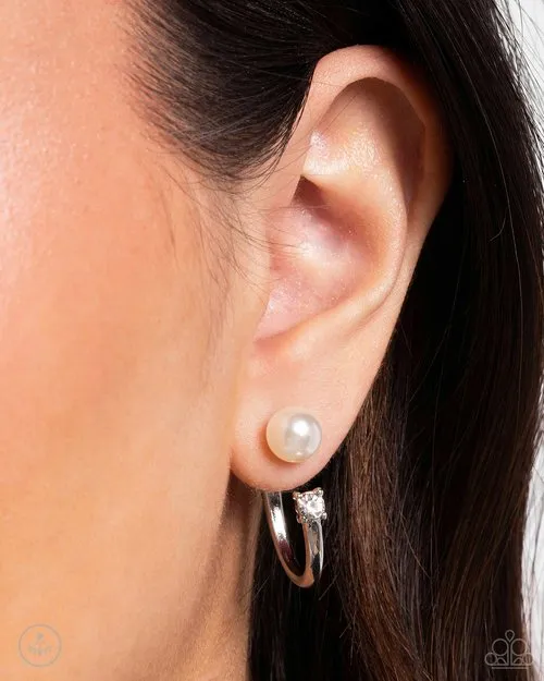Earrings Paparazzi Jewelry Paparazzi Earring Decade Dance White
