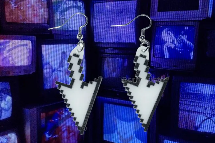 Earrings Sam Makes Things Mouse Cursor Icon Digital 2D aesthetic Handmade Earrings