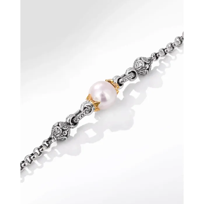 Konstantino Muse Silver and Gold Pearl Necklace Konstantino Necklaces