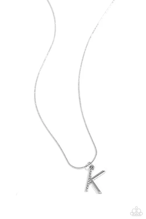 Necklaces Paparazzi Jewelry Paparazzi Necklace Letter of the Law White K White