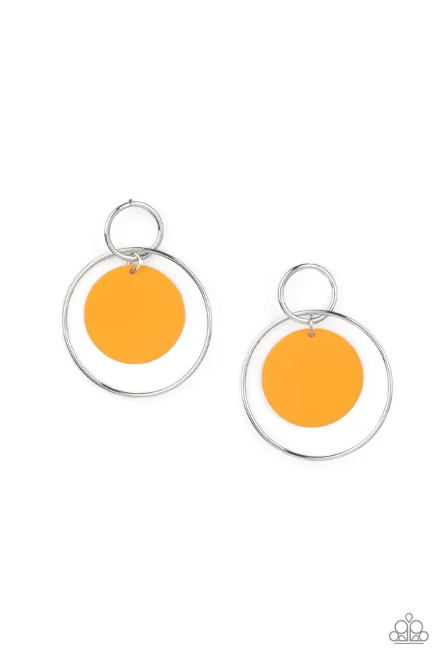 Paparazzi Earring POP Look and Listen Orange Paparazzi Jewelry Earrings