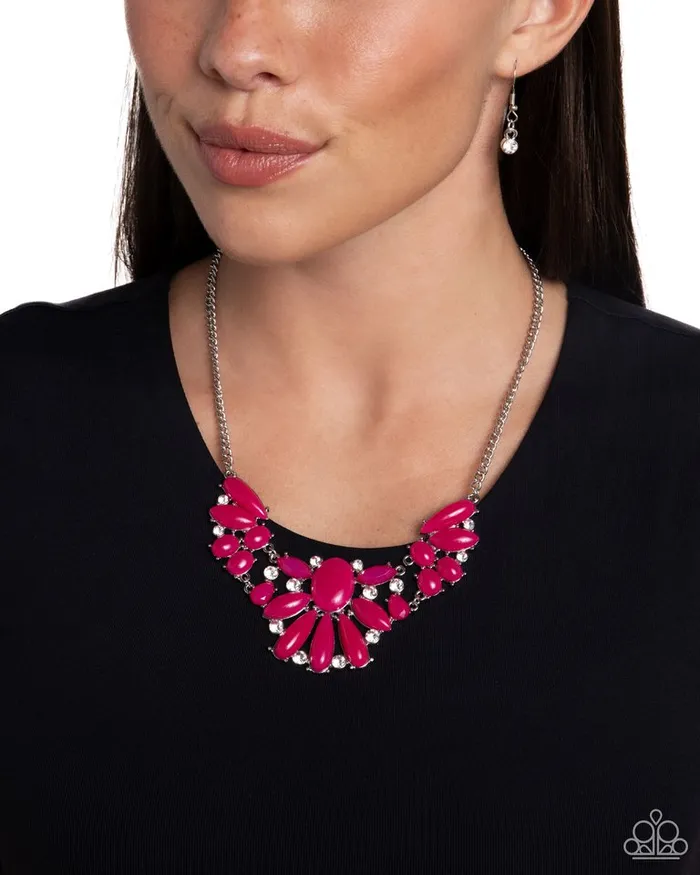 Paparazzi Jewelry Paparazzi Necklace Dazzling Diadem Pink Necklaces
