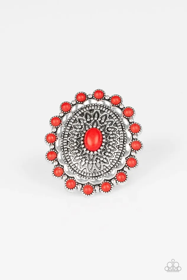 Paparazzi Jewelry Rings Paparazzi Ring Mesa Mandala Red