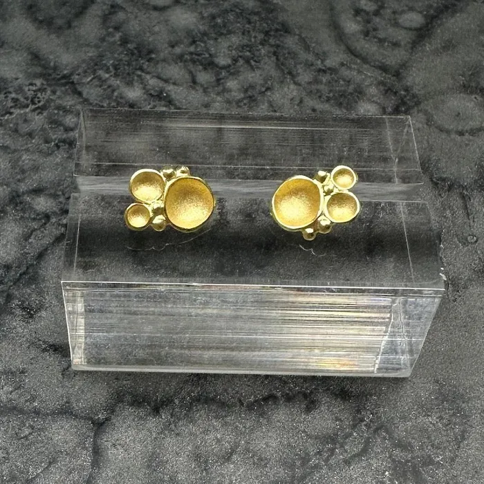 Sarah Richardson Jewelry Earrings Sea Foam Post Earrings in Gold Vermeil