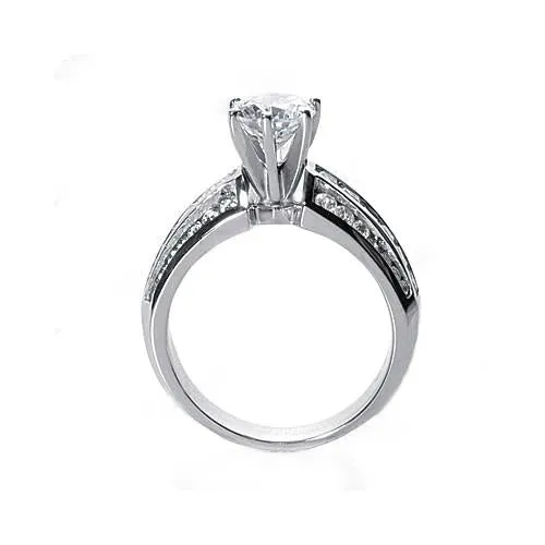 GB Rings Natural Earth Mined Diamond Engagement Fancy Ring 201 Carats Accented Jewelry