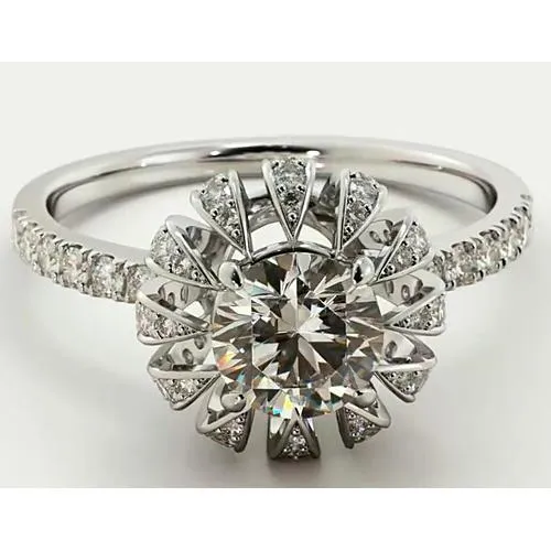 GB Rings Natural Earth Mined Diamond Engagement Ring Accented 275 Carats Jewelry