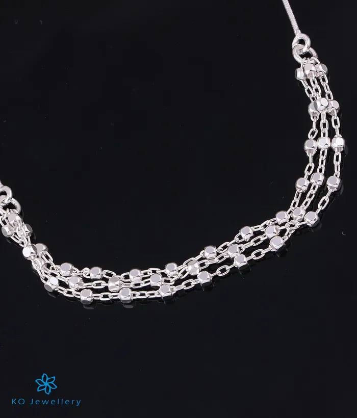 Imported The Rutva Silver Layered Necklace Necklaces