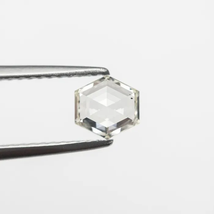 066ct 554x551x275mm SI1 K Hexagon Step Cut 1938609 Misfit Diamonds Rings