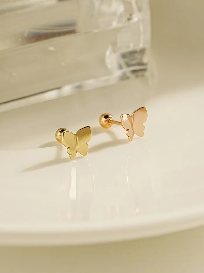 Earrings MinimalBijoux 14K Gold Sweety Butterfly Cartilage Earring 20G18G16G