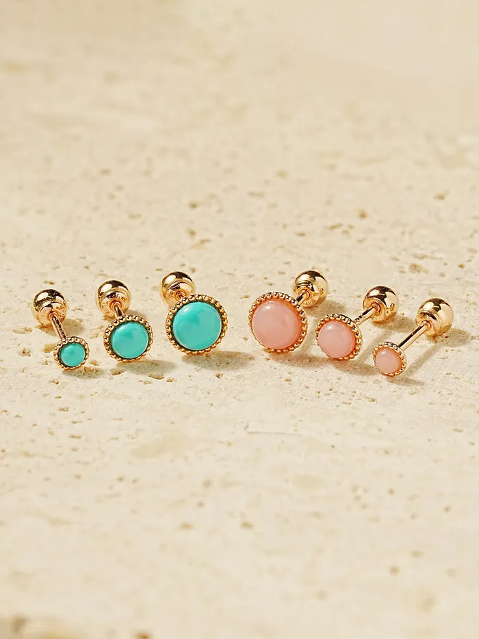 MinimalBijoux 14K Gold Opal CZ Hemisphere Cartilage Earring 20G18G16G Earrings