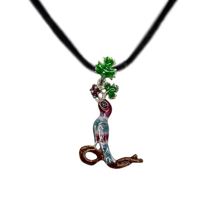 ArtZard Necklaces ArtZard Armenian Bird Letter Trchnakir Silver Pendant with Enamel