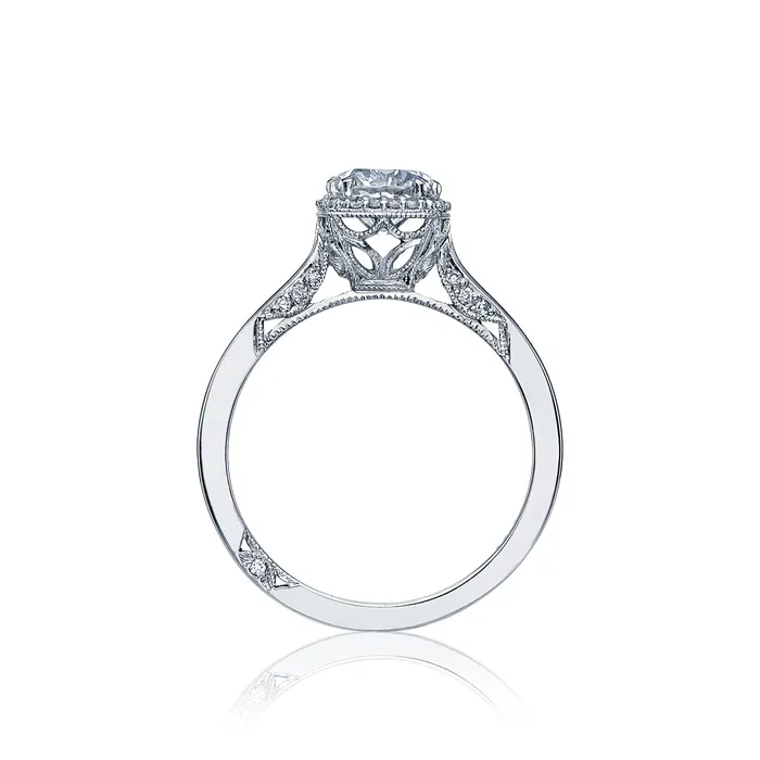 International Diamond Center Rings Tacori 18k White Gold Dantela Round Diamond Engagement Ring Setting 013 CTW International Diamond Center Rings Tacori 18k White Gold Dantela Round Diamond Engagement Ring Setting 013 CTW