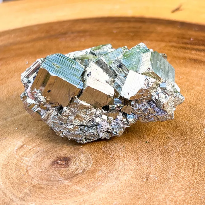Magic Crystals Charm Necklaces Pyrite Cube Cluster From Peru