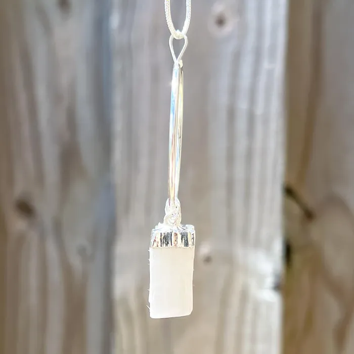 Magic Crystals Necklaces Triple Selenite Pendant Necklace