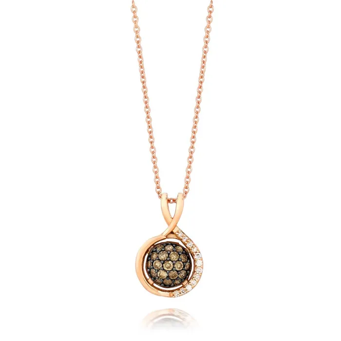PreStyled Sets International Diamond Center Le Vian Chocolate by Petite Le Vian Strawberry Gold Pendant