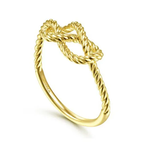 Rings International Diamond Center 14K Yellow Gold Twisted Rope Pretzel Ring