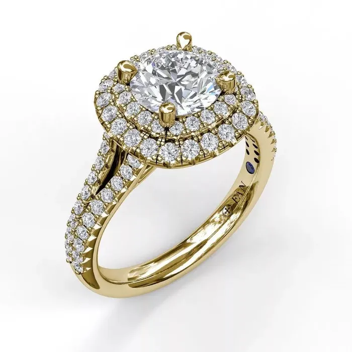Rings International Diamond Center FANA Elegant Double Halo Engagement Ring Setting
