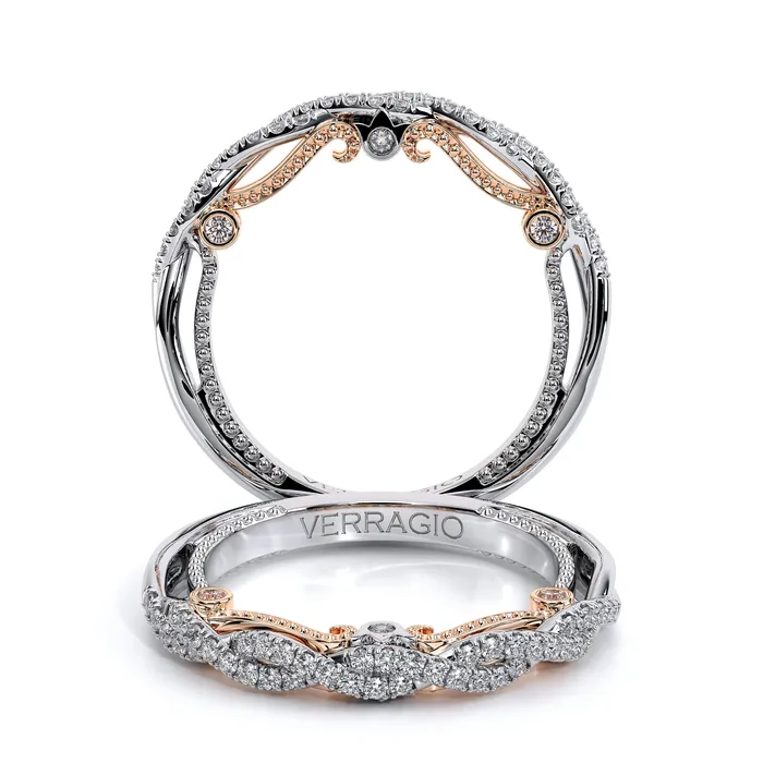 Rings International Diamond Center Verragio INSIGNIA 7074W 18k Two Tone Round Womens Band Rings International Diamond Center Verragio INSIGNIA 7074W 18k Two Tone Round Womens Band