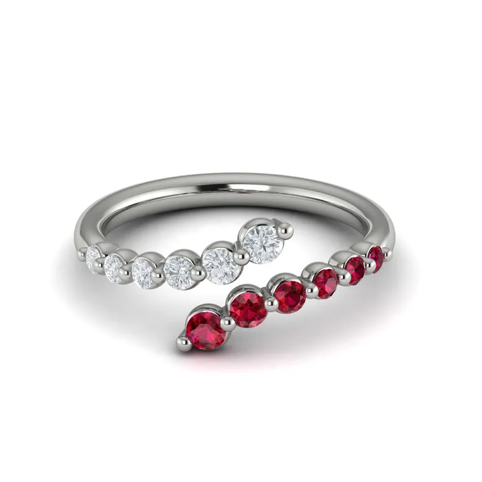 Vlora Adella14K Diamond and Ruby Open Wrap Ring 026CTW Diamond 036CTW Ruby Shop IDC estore Rings Vlora Adella14K Diamond and Ruby Open Wrap Ring 026CTW Diamond 036CTW Ruby Shop IDC estore Rings